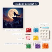 Heulender Werwolf über dunklem Dorf – Inhalt des Sets