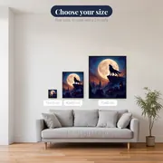 Werewolf Howling Above the Dark Village – available sizes