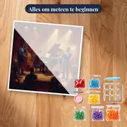 Jazztrio in een warm clublicht – pakket klaar om te beginnen