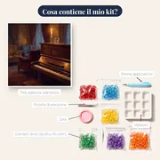 Pianoforte con Candela e Bicchiere Ambrato – contenuto del kit