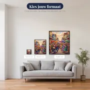 Jazzfanfare met kleurrijke paraplu's – beschikbare formaten