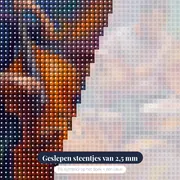 Contrabas en drummer in wervelende kleuren – close-up van de steentjes