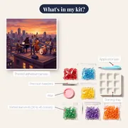 Rooftop Saxophone Sunset Skyline – kit contents