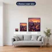 Rooftop Saxophone Sunset Skyline – available sizes
