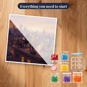 Rooftop Saxophone Sunset Skyline – kit ready to start