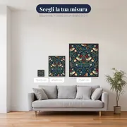Tordi tra fragole su blu notte – misure disponibili