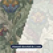 Grandi foglie d'acanto verde salvia – primo piano dei diamanti