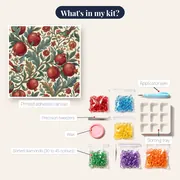 Large Pomegranate and Leaf Pattern – kit contents