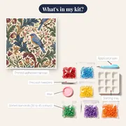 Bluebird Among Blossoms Floral Pattern – kit contents