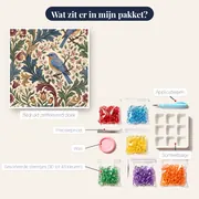 Blauwe vogel tussen bloesemtakken – inhoud van het pakket