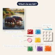 Hippo Family River Splash – kit contents
