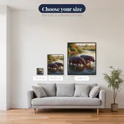 Hippo Family River Splash – available sizes