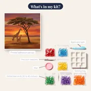 Giraffe and Calf at Sunset – kit contents