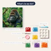 Emerald Rainforest Gorilla Portrait – kit contents