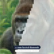 Emerald Rainforest Gorilla Portrait – diamond close-up
