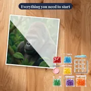 Emerald Rainforest Gorilla Portrait – kit ready to start