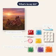 Lioness and Cubs at Sunrise – kit contents