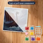 Drakkar Viking sur Mer Déchaînée – kit prêt à commencer