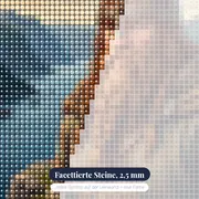 Wikingerkrieger mit Zopfbart am Fjord – Nahaufnahme der Steine
