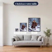 Guerrière à la hache dans la neige – tailles disponibles