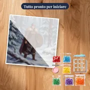 Guerriera Vichinga con Ascia nella Foresta Nevada – kit pronto per iniziare