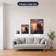 Viking Couple at Sunrise on the Cliff – available sizes