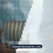 Vichinghi remano nel fiordo brumoso – primo piano dei diamanti