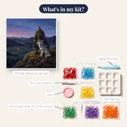 Viking Chief with Wolf on Hilltop – kit contents