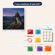 Capo vichingo e lupo sul colle – contenuto del kit