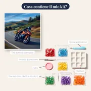 Sportiva Piegata in Curva di Montagna – contenuto del kit