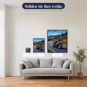 Sportmotorrad in der Bergkurve – verfügbare Größen