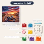 Moto sulla Route 66, Stelle e Strisce – contenuto del kit