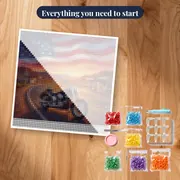 Route 66 Motorcycle Flag Sky – kit ready to start