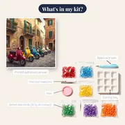 Vintage Scooters in Italian Street – kit contents
