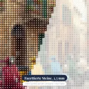 Bunte klassische Roller in Italien – Nahaufnahme der Steine