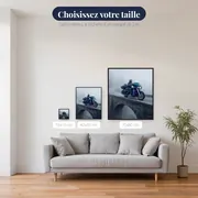 Grande routière sur pont brumeux – tailles disponibles