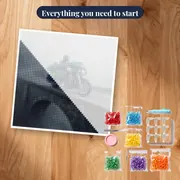 Touring Motorcycle on a Foggy Bridge – kit ready to start