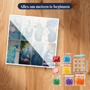 Diamantschilderij pauwen : Het Hemelse Duo – pakket klaar om te beginnen