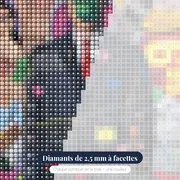 Diamond Painting Graffiti Hermès – gros plan des diamants