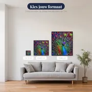 Diamantschilderij Pauw: De majestueuze regenboog – beschikbare formaten