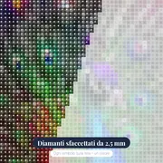 Diamante che dipinge il pavone: il maestoso arcobaleno – primo piano dei diamanti