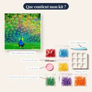 Paon Majestueux – contenu du kit