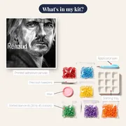 Portrait of Renaud in Black and White – kit contents