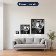 Portrait of Renaud in Black and White – available sizes