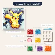 Diamond Painting Pokémon Pikachu Acquerello Pop – contenuto del kit