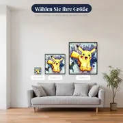 Diamond Painting Pokémon Pikachu Aquarell Pop – verfügbare Größen