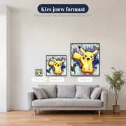 Diamond Painting Pokémon Pikachu Aquarel Pop – beschikbare formaten