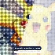 Diamond Painting Pokémon Pikachu Aquarell Pop – Nahaufnahme der Steine