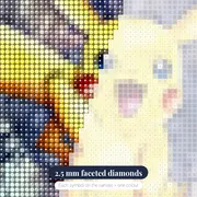 Pokémon Diamond Painting Pikachu Watercolour Pop – diamond close-up