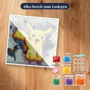 Diamond Painting Pokémon Pikachu Aquarell Pop – Set bereit zum Loslegen